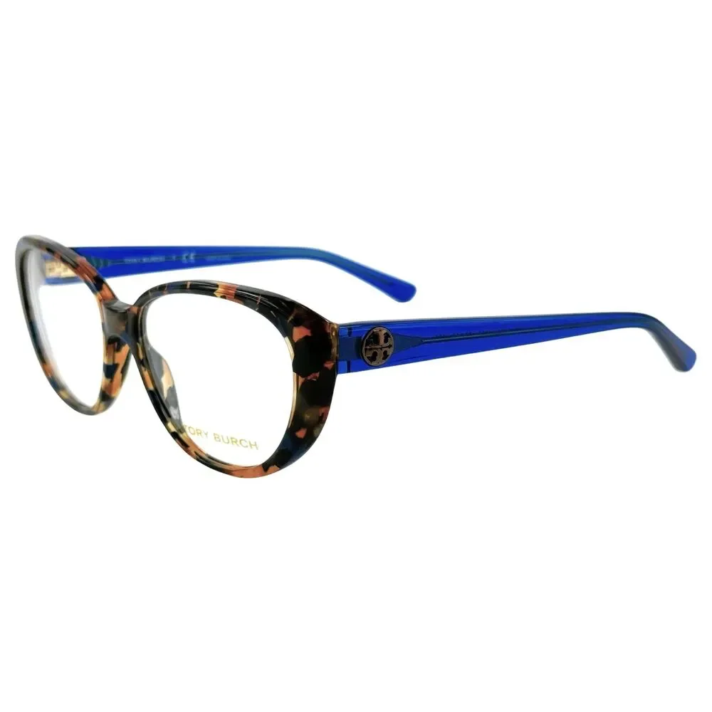 Tory Burch TY2078 Womens Plastic Eyeglass Frame 1683 Blue Flake Tort 52-15